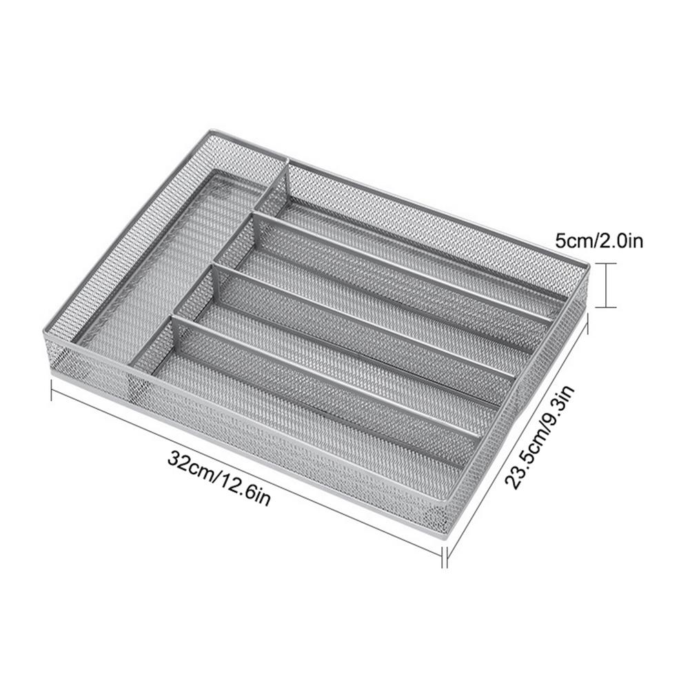 Metall Besteck Ablage Messer Gabel Löffel Schublade Lagerung Organizer Multifunktionale Trennung Geschirr Lagerung Halter