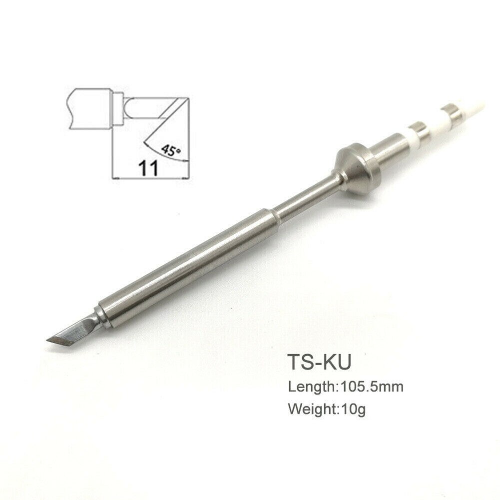 Silver Solder Tip Metal Workshop Equipment 105mm Soldering Iron For TS100