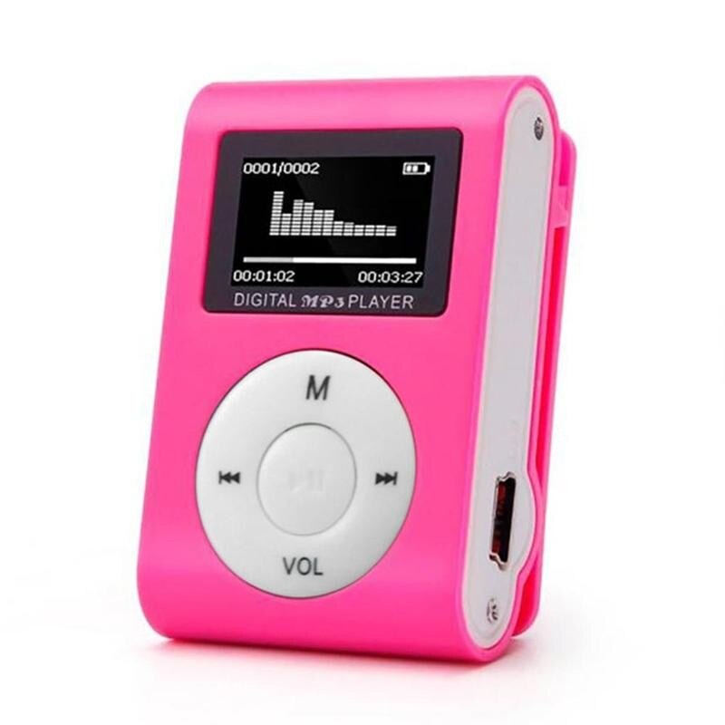 4 Colors MP3 Player Mini Usb Clip Mp3 Player Lcd Screen 32gb Supports Sd Reader Tf Stereo Micro Card Jack Player Music C8H8