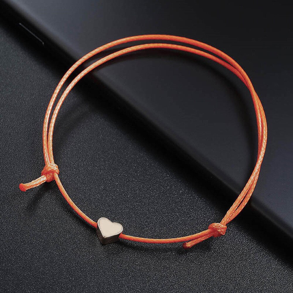 Summer Beach Heart Shaped Charm Rope String Anklets For Women Ankle Bracelet Woman Sandals On the Leg Chain Foot Jewelry: D