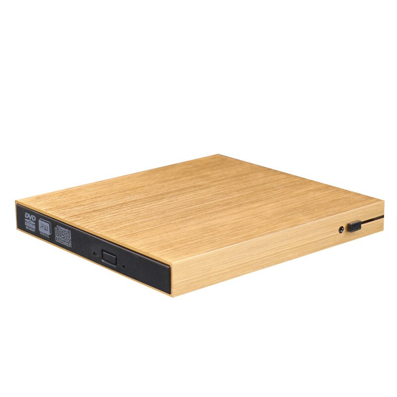 External Optical Drive DVD Recorder USB Laptop Universal External Mobile Optical Drive: Gold