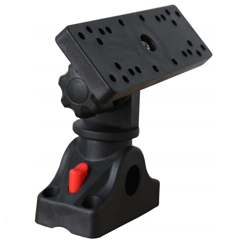 Universal Marine Electronic Fish Finder Mount Fishfinder GPS Plate Rotating Boat Supporter: Default Title