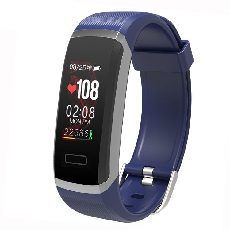 GT101men und frauen smart armband kontinuierliche herz rate überwachung und schlaf gesundheit paar fitness sports tracking smartbracelet: Blau