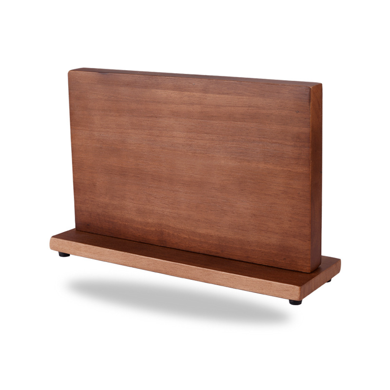 Solid wood magnet knife holder walnut vertical magnetic turret magnetic suction multi-functional shelf outlet magnetic force: Default Title