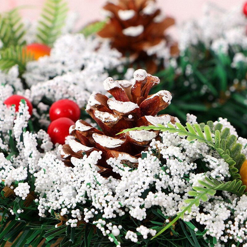 20/30/40Cm Kerst Decoraties Voor Huis Rotan Feestelijke Party Rotan Diy Krans Kerst Krans Xmas Party Ornament