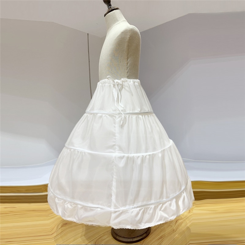 Jupes Tutu blanches pour filles | Jupes pour enfants 3 créoles, accessoires de mariage, Crinoline, vêtements pour enfants