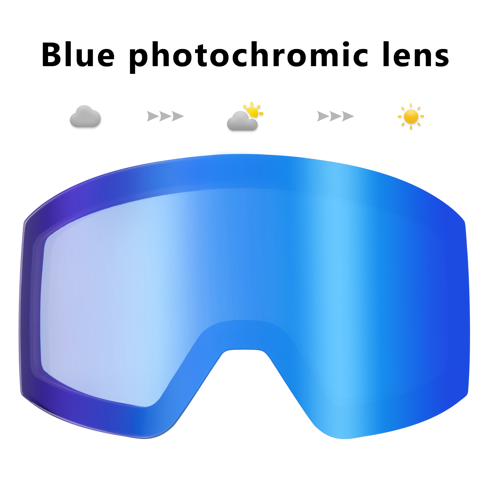 KAPVOE Photochromic Ski Goggles Double Layers Lens Anti-fog UV400 Ski Glasses Winter Sports Skiing Snowboard Men Women Snow