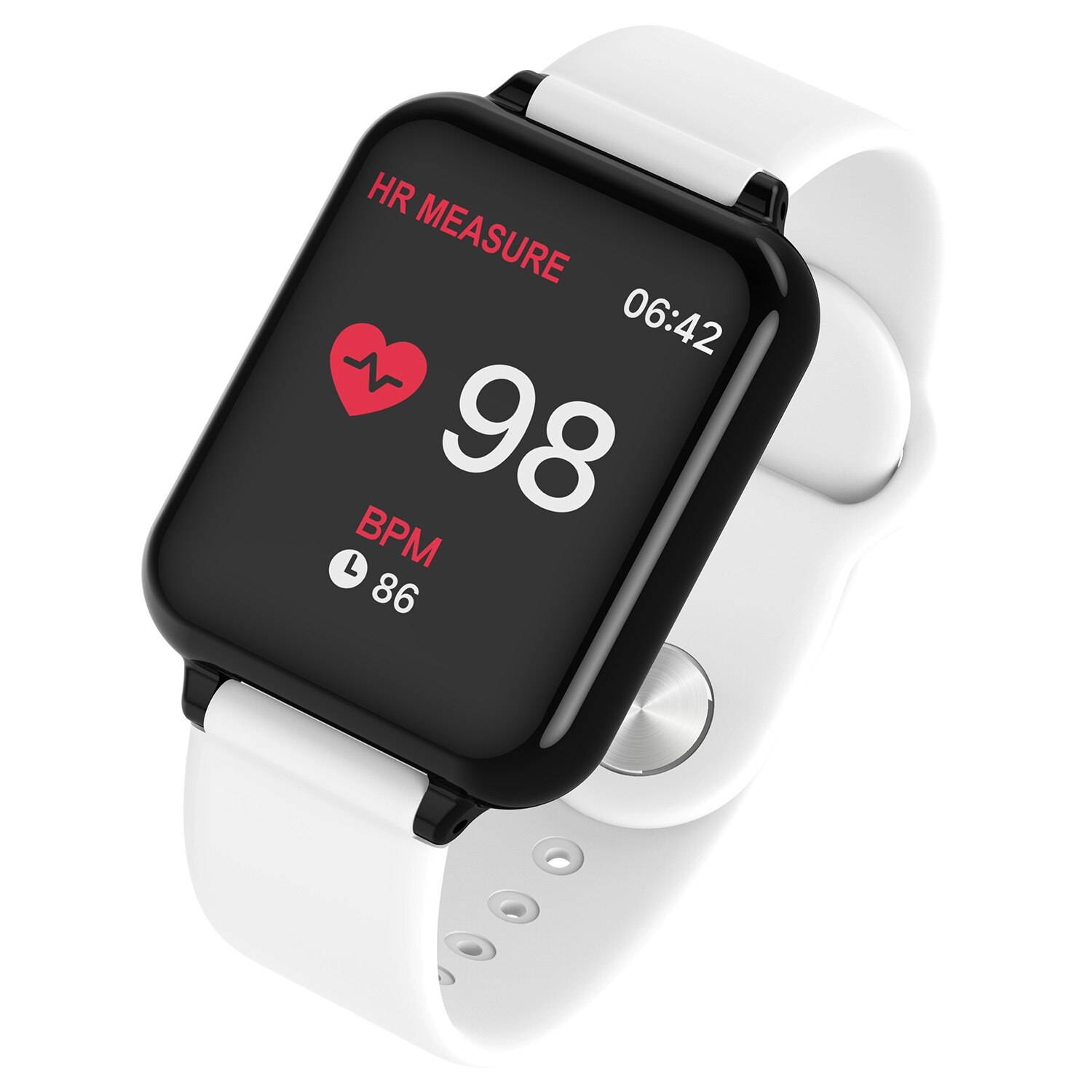 B57 Clever Uhr wasserdicht Herz Bewertung Monitor blutdruck mehrere Sport modus smartwatch frauen tragbare uhr männer Clever uhr: C Weiß 