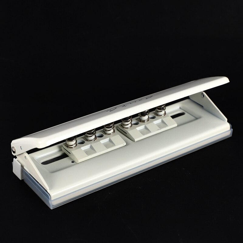 Hvid 6 huller løsblade standard hulmaskine papir justerbar hæftemaskine hjemmekontor indbinding forsyninger studerende papirvarer udstyr