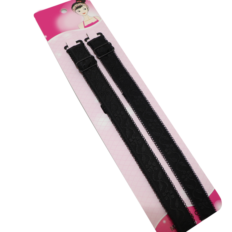 3 Paar Vrouwen Bh-bandjes Riem Vervanging Jacquard Bloemen Intieme Ondergoed Vrouwen Verstelbare Brasserie Schouderriem Lingerie: black