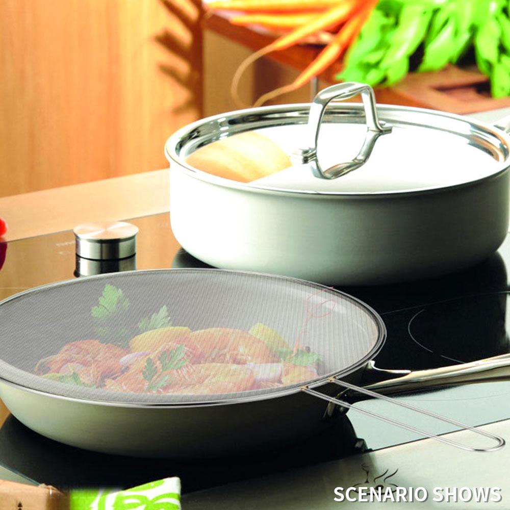 25/29 Cm Splash Guard for Pans Gadget Cooking Practical Spill Stopper Cover Anti-Overflow Lid Convenient