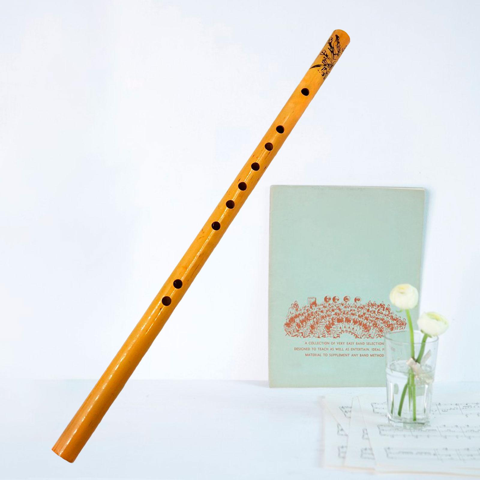 Flauta de bambú con 9 agujeros para banda flautista, fácil de aprender, portátil Premium, flauta Vertical, instrumentos de viento de madera, instrumento musical
