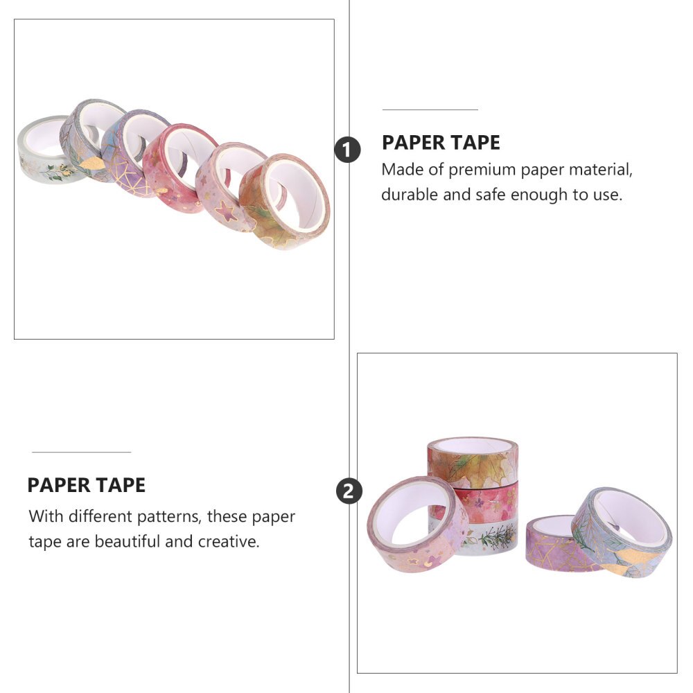 6 Rolls Wrap Decoratieve Craft Tape Art Diy Scrapbooking Papier Tape Roll