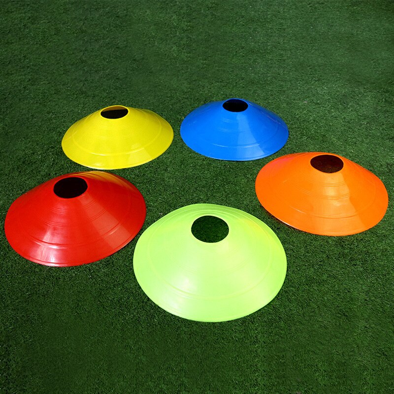 10 Pcs Soccer Speed Training Sign Flat Pressure Resistant Cones Cross Track Marker Discs Barrier Football Rugby Sport Accessorie