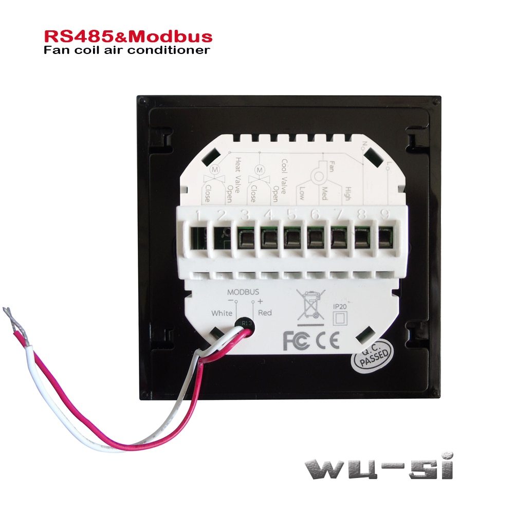 4 rør 2 rør fan coil enhed til køling/varme kontrol switch ,rs485 modbus rtu kommunikation  ,95-240 vac ,24 vac valgfri
