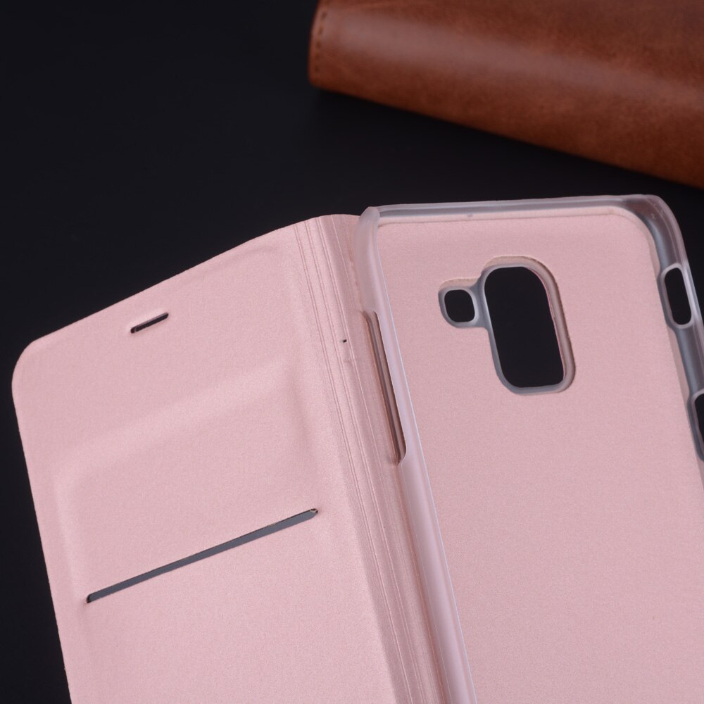 360 Full Cover Leather Phone Case For Samsung Galaxy J6 J 6 SM J600 J600F J600G SM-J600 SM-J600FN Flip Wallet Case Funda