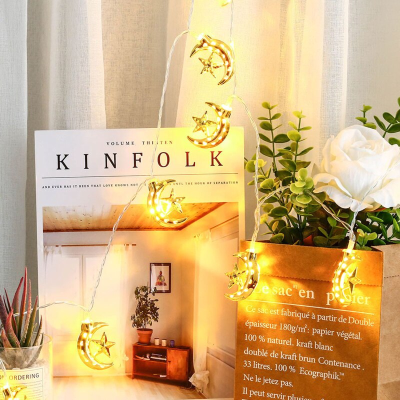 1.5M Led Mini Maan Lichtslingers Star Fairy Guirlande String Lights Voor Jaar Kerst Wedding Thuis Indoor Decoratie licht