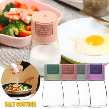 0.5g Metering Salt Shaker Push Type Salt Dispenser Salt Tank Sugar Bottle Spice Pepper Salt Shaker Spice Jar Can Seasoning Bottl