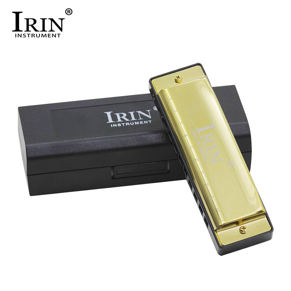 IRIN G-30 Mouthorgan 10 Holes 20 Tones Key of G Blues Harmonica with ABS Box for Beginners
