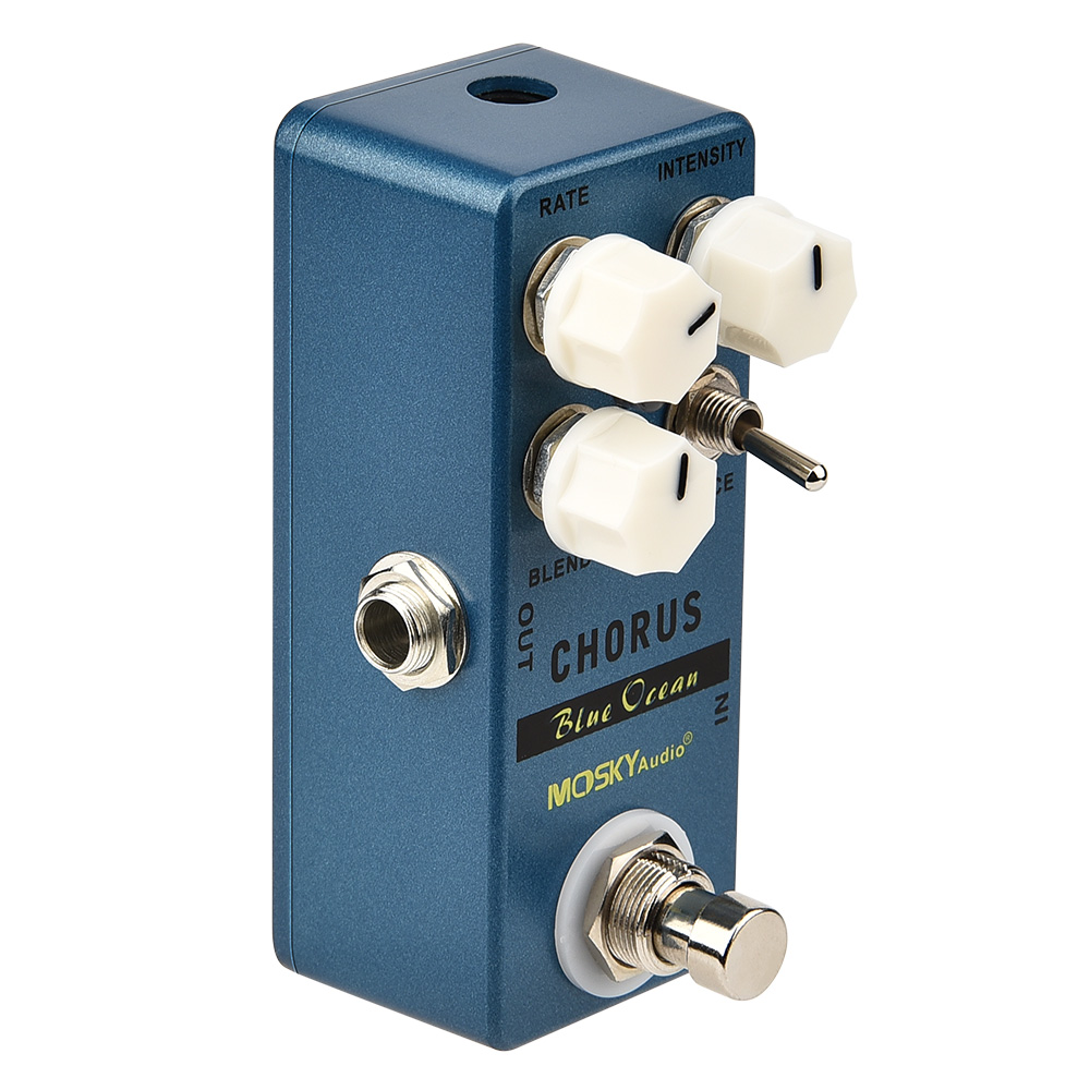 Moskyaudio-Efectos de guitarra Chorus, Mini Pedal de efecto de guitarra Blue Ocean Chorus, True Bypass, carcasa de Metal completa