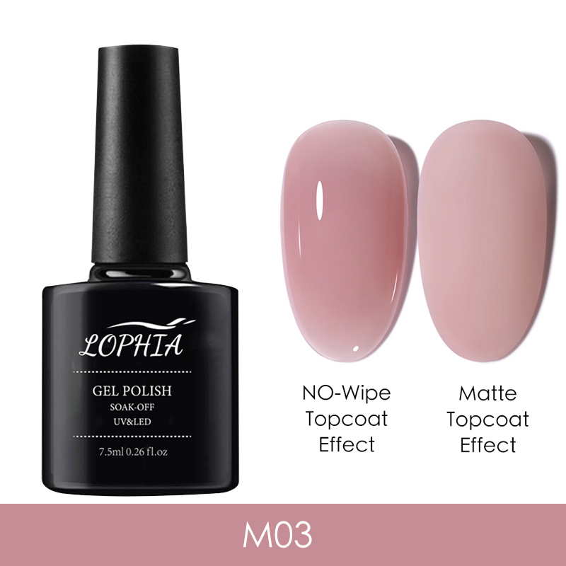 Vernis à ongles Semi-Permanent rose translucide pour manucure, Gel UV à tremper, hybride, 7.5ml