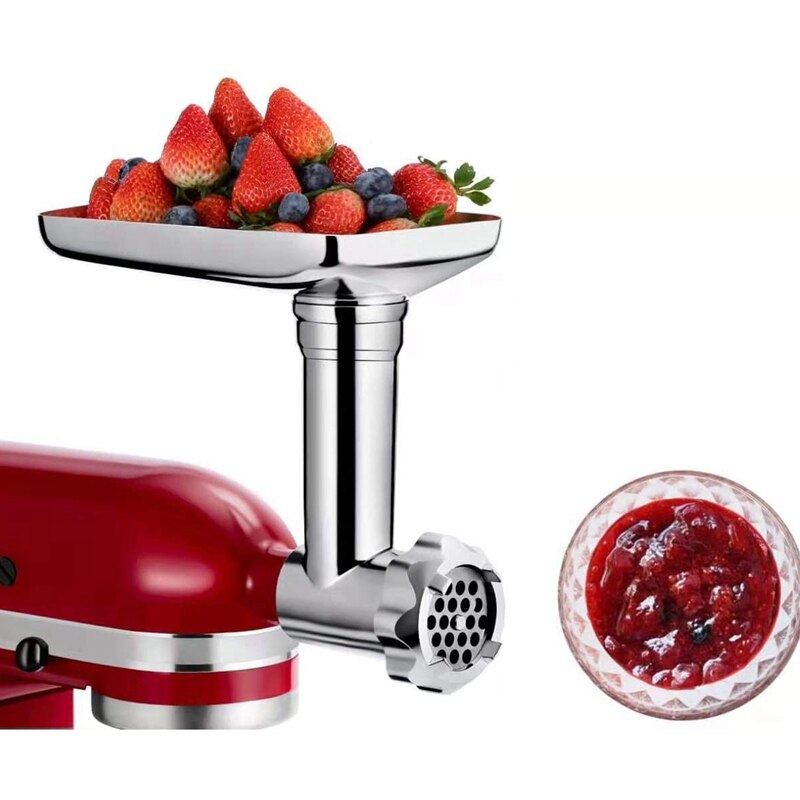 -holdbart kødkværnetilbehør til køkkenbetjeningsbænkblandere med pølsepåfyldningsrør/foodprocessor tilbehør
