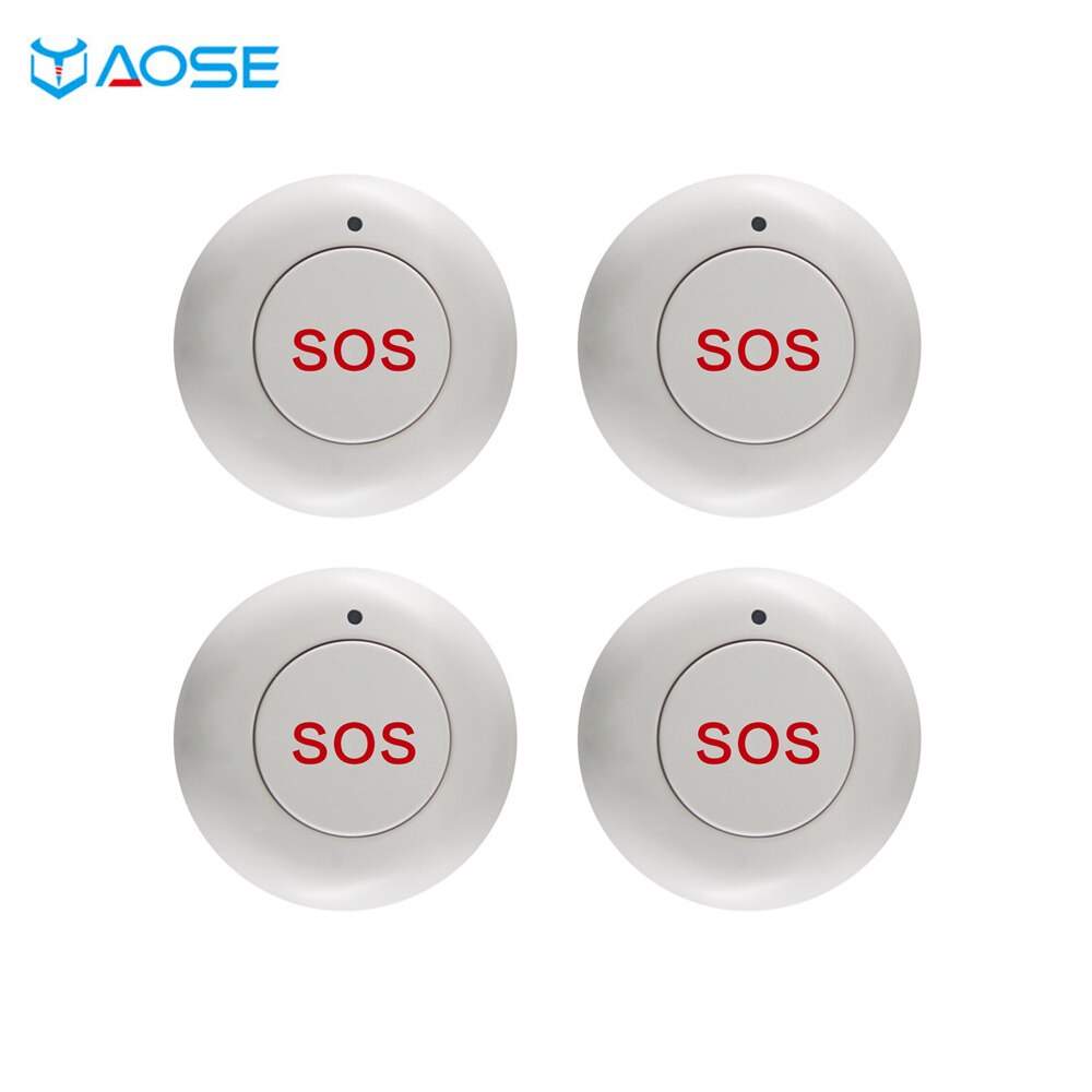 YUPA Home Security Alarm System Smart Wireless SOS Emergency Panic Button For Solar Powered Outdoor Siren: 4 pcs