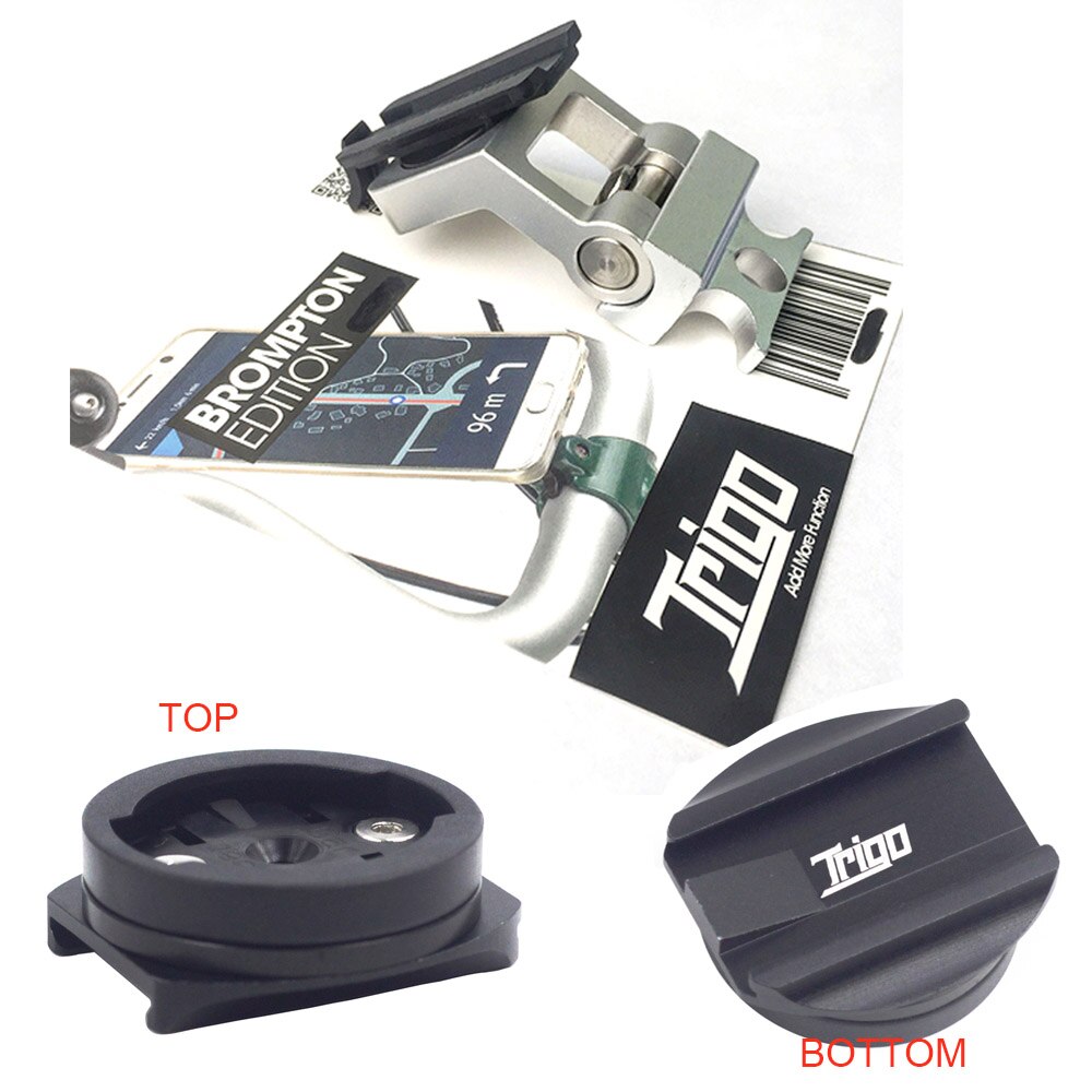 TRIGO Cycling Computer Mount For Brompton Folding Bikes fit Garmin Bryton WAHOO GPS Mount Holder Phone Adaptor Bike Accessories: silver for garmin 2