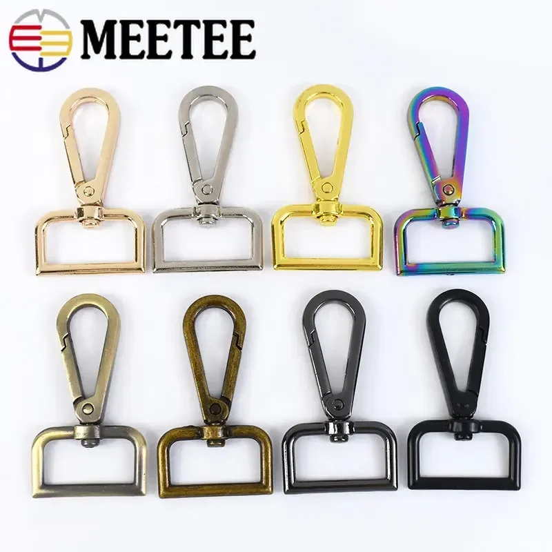 30Pcs 16/20/25/32/50mm Metal Bag Buckles for Webbing Belt Strap Swivel Lobster Clasp Handbag Trigger Snap Hook DIY Clip Buckle
