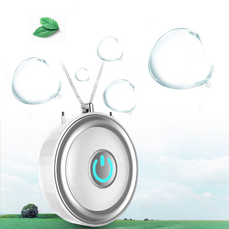 Mini Portable Air Purifier Wearable Air Purifier Necklace USB Air Cleaner Personal Negative Ion Generator
