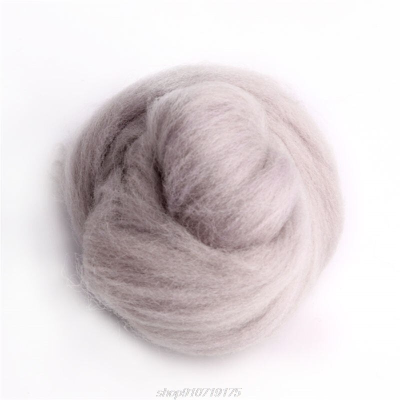 Mode Wol Corriedale Needlefelting Top Zwervende Geverfd Spinning Nat Vilten Fiber N02 20: LG