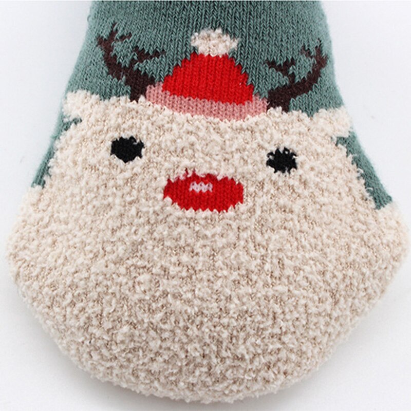 Autumn and Winter Thickening Kids Socks Cartoon Socks Baby Girls Socks Toddler Floor Socks Christmas Non-slip Baby Boys Socks