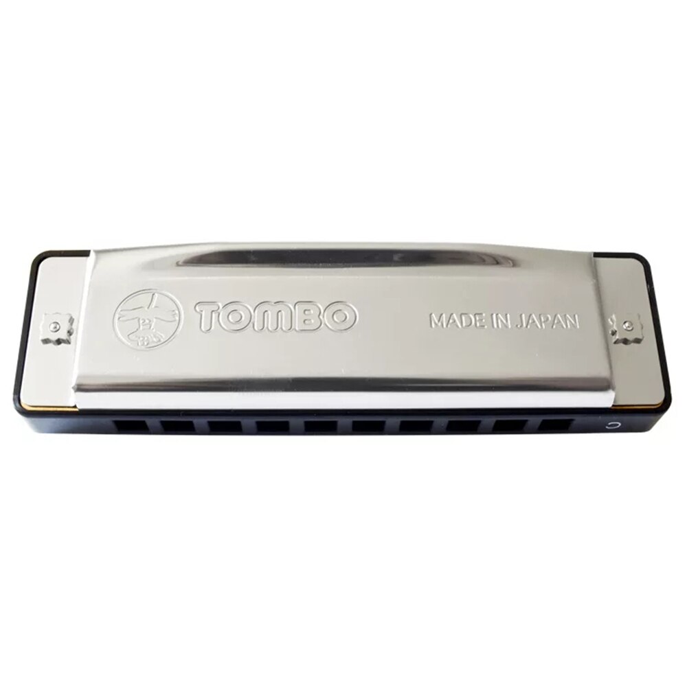 Tombo Folk Blues 1610 Diatonic Harmonica 10 Hole Blues Harp Brass Mouth Organ Key Of C ABS Comb Musical Instruments