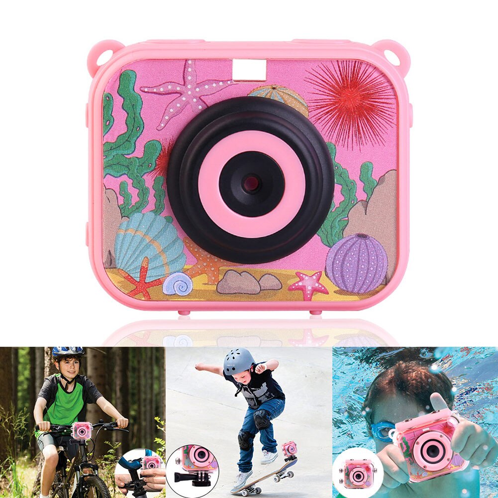 Kinder ABS Mini Digital USB wiederaufladbar 2 Zoll Bildschirm Anti fallen wasserdicht Kamera HD 1080P Video Recoder Camcorder Spielzeuge: Blau