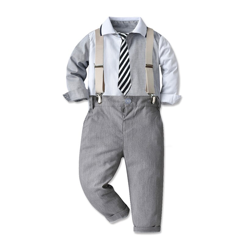 Trajes formales para niños, conjunto de camisa y pantalones para de cumpleaños y boda, ropa de Caballero de dos piezas, primavera y otoño: 9-12M