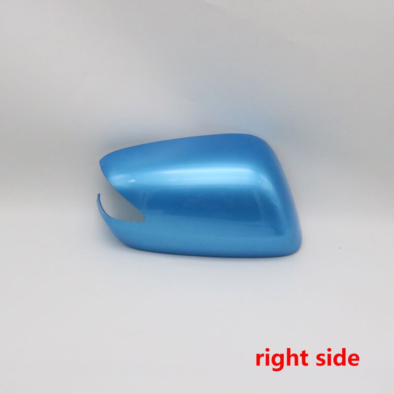 For Honda Fit Jazz Car Door Rearview Mirror Cover Side Mirror Housing with Mirror Light Version: blue right side