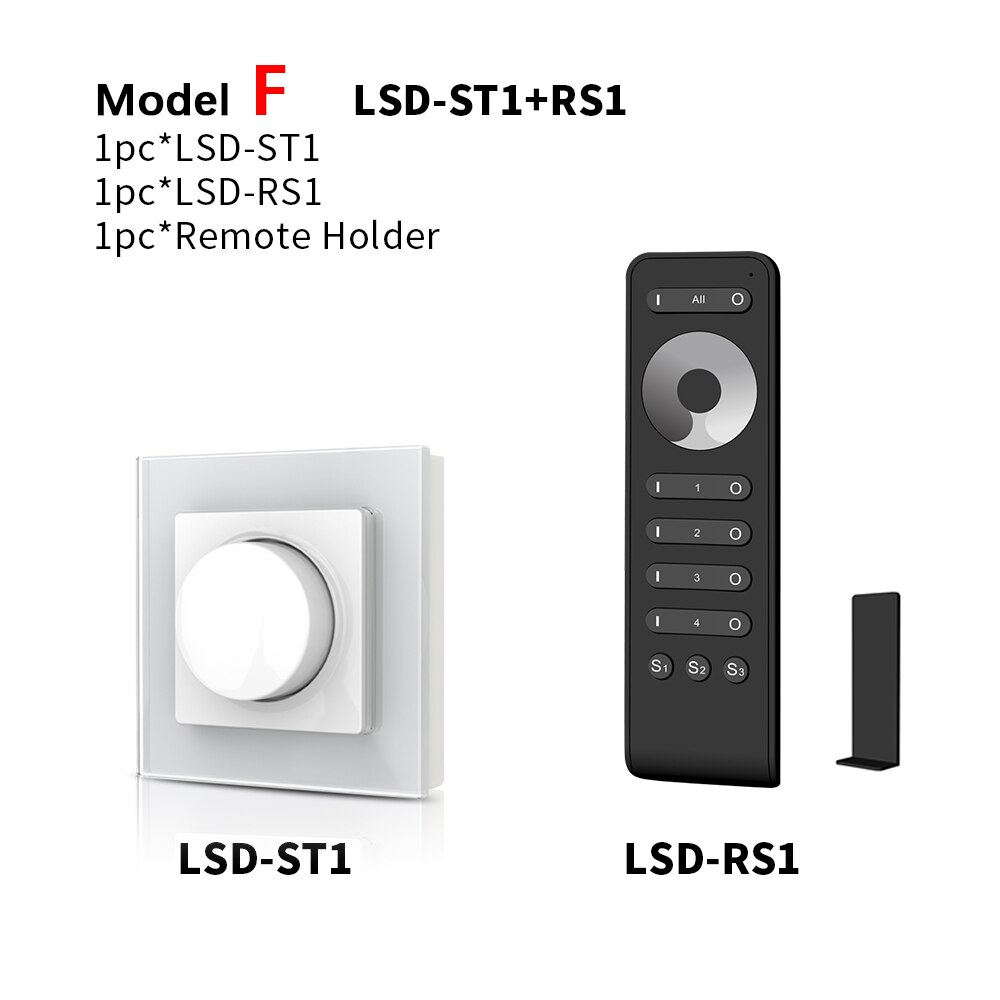 Triac Dimmer LED 220V EU 230V 110V AC Wireless RF Dimmable Knob Light Switch With 2.4G Remote Controller Dimmer for LED Lamps: Model F