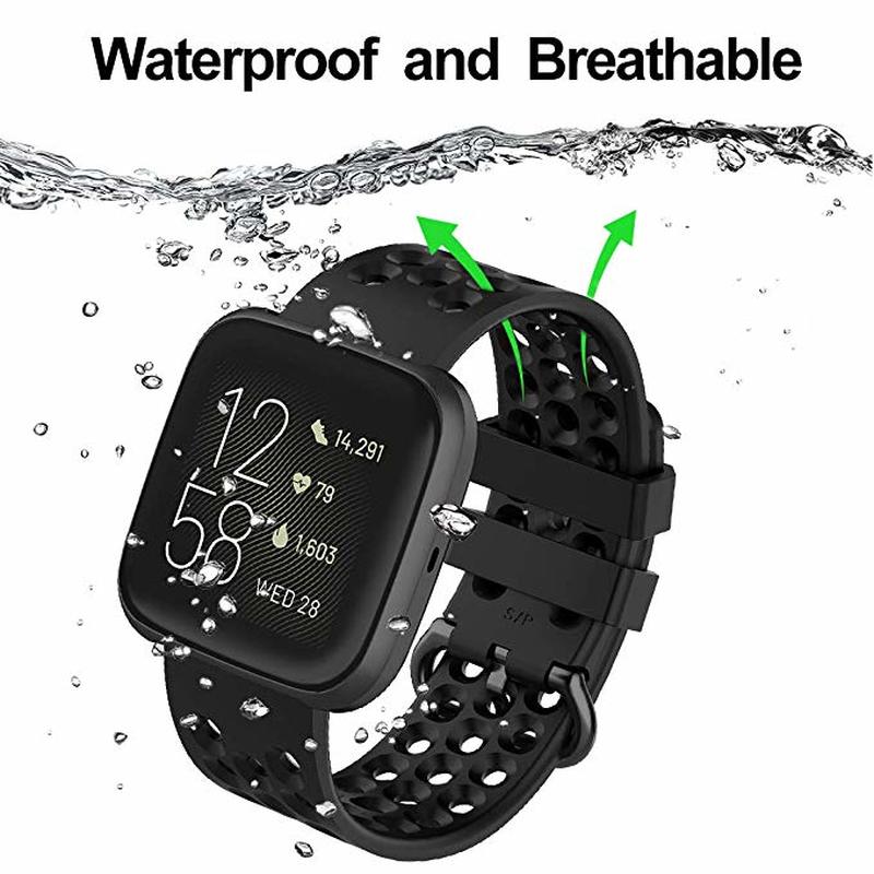 Replacement Silicone Breathable Wrist Band Watch Quick Release Silicone Easyfit Wrist Band Strap For Fitbit Versa 2 Wristband