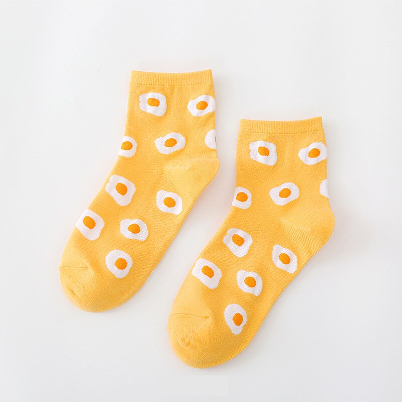 Zomer cartoon watermeloen wortel ei konijn strik pizza kers koekje vrouwen koreaanse versie van sokken straatsokken: 2