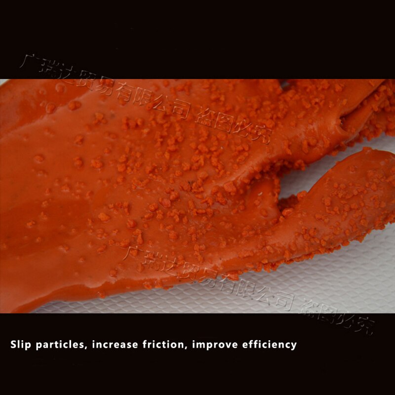 Sandblasting Rubber Gloves PVC Acid Alkali Resistant Particles Non-slip Industrial Protective Gloves