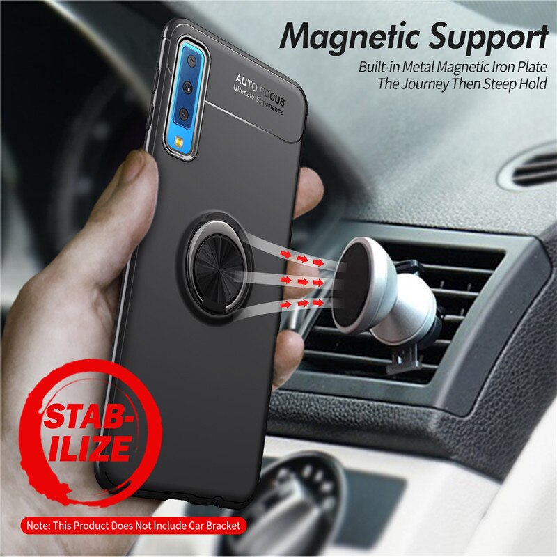 Coque arrière avec anneau de doigt pour Samsung Galaxy A7 , A750, SM-A750F, A750F