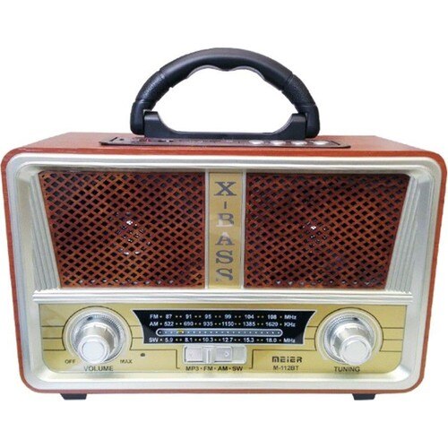 Meier – panier intelligent Radio nostalgique Rechargeable M-112BT, USB/SD/MP3/Bluetooth, et structure Portable