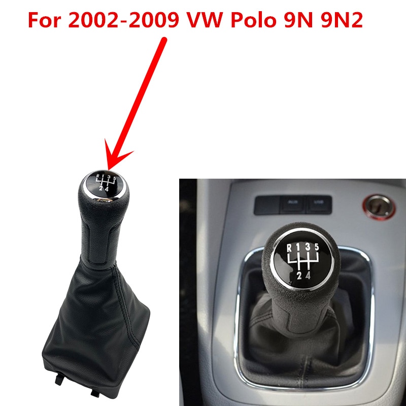 Zilver Zwart Pookknop Lever Shifter Embleem Cap Cover Voor Vw Polo 9N 9N2 Gti 2002 2003 2004 2005 2006 2007