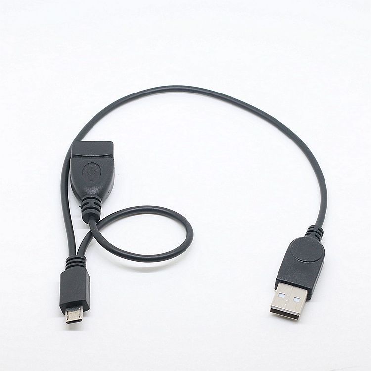 Micro USB Male Naar USB Vrouwelijke Host OTG Kabel USB Power Kabel Y Splitter 3 In 1