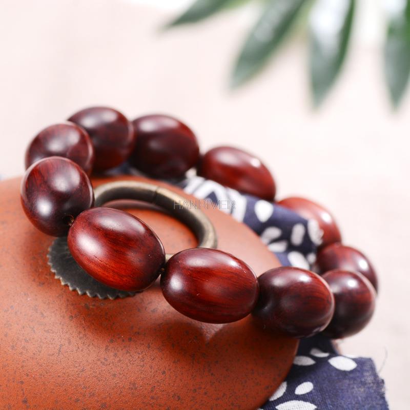 Lobulair Palissander Jujube Bead Jujube Vorm Vat Bead Hand String Armband Kralen Rozenkrans Kralen 1.5*20
