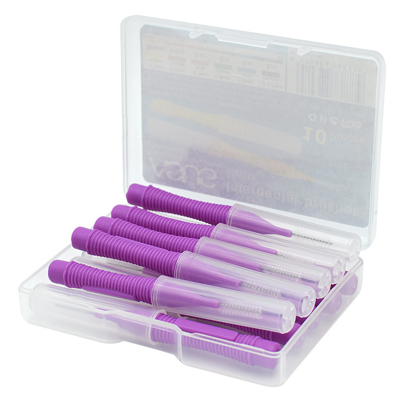 Oral Care Push-Pull Interdental Brushes Orthodontic Wire Toothbrush Imported Caliber 0.4-1.0mm 10pcs/box Brushes