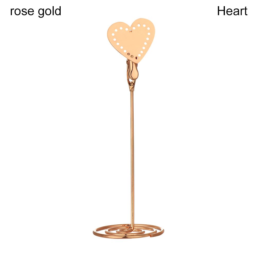Note Holder Photo Holder Stands Table Number Holders Paper Menu Clips Place Card Moon Stars Shape Message Clip: R-Heart