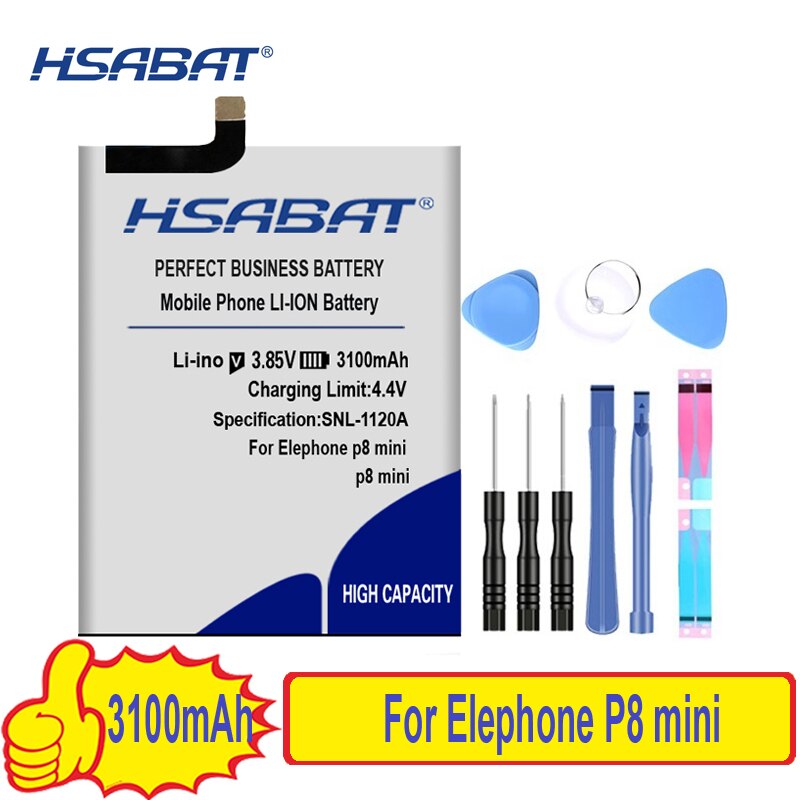 HSABAT-Batería de para Elephone S7 / R9 / S3 / A5 / P8 Max / P8000 / P8 mini / P9000 P9000 Lite / S7 MINI / A4 / M2 / P8