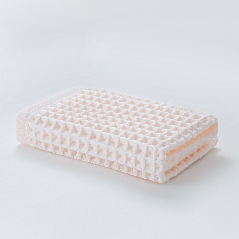 1 stks Wafel Zachte Gezicht Handdoeken voor Volwassenen Plaid Handdoek 100% Katoen Gezichtsverzorging Badkamer Gereedschap Sport Haar Handdoek 34*34 cm Vierkant: green