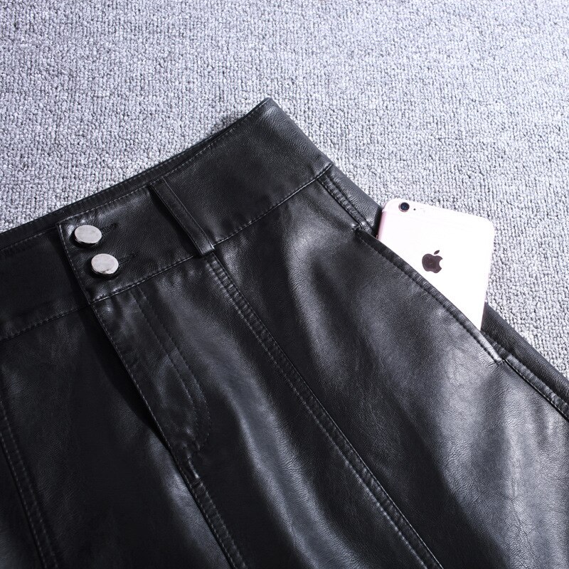 PU Leather Skirt Women